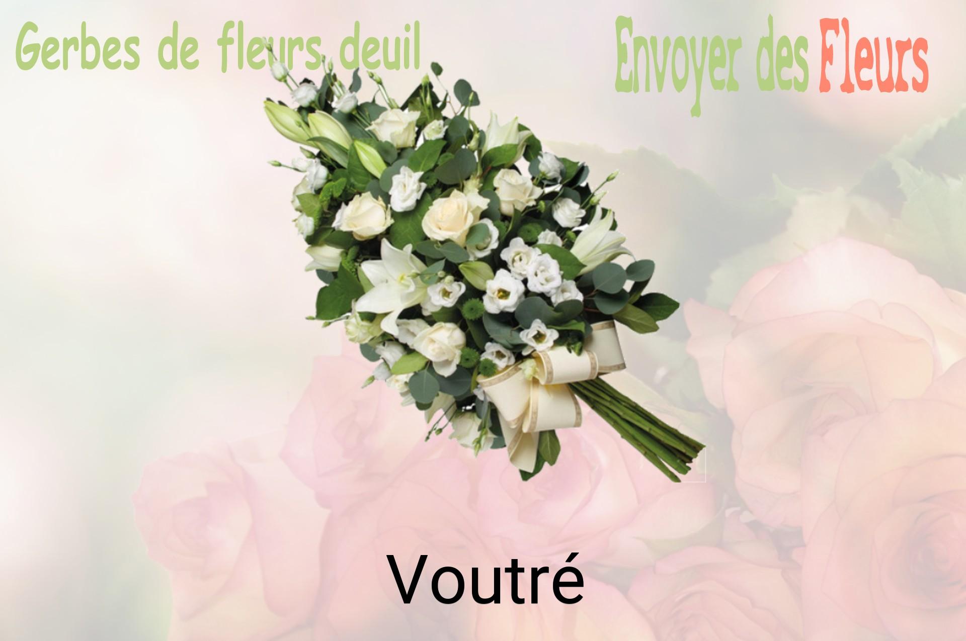 Gerbe de fleurs de deuil livrée à Voutré